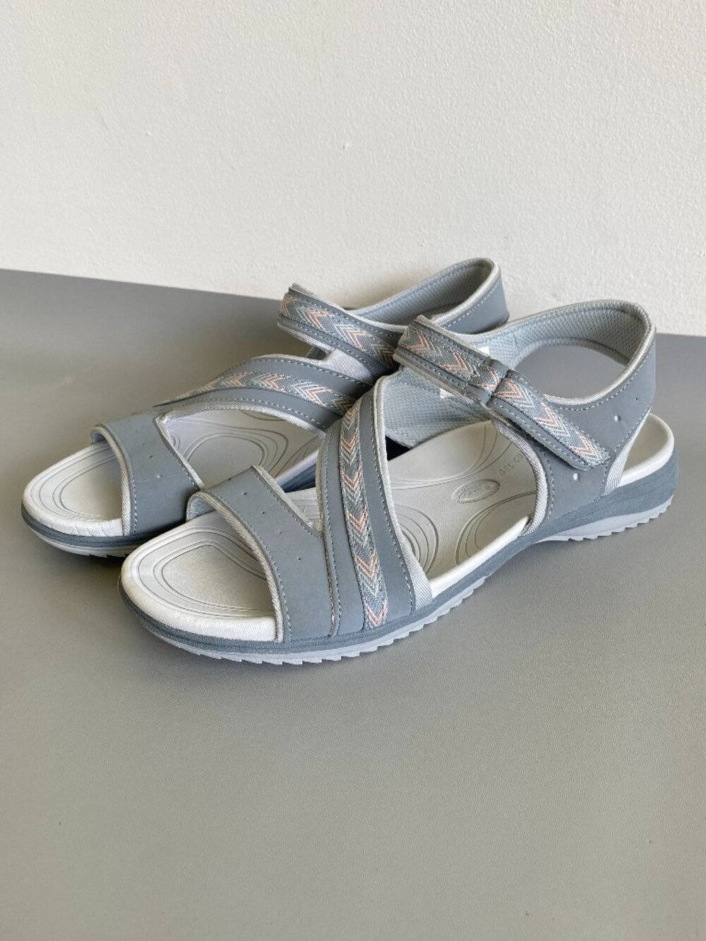 Dr Scholls Dewdrop Advanced Comfort Gel Cushion Strappy Sport Sandals Grey 10M